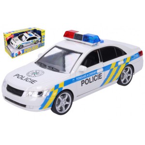 Obrázek Auto policie plast 24cm na baterie se zvukem se světlem v krabici 28x14,5x12cm