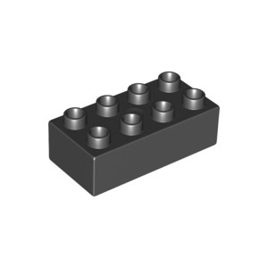 Obrázek LEGO<sup><small>®</small></sup> DUPLO<sup><small>®</small></sup> - Kostička 2x4, Černá