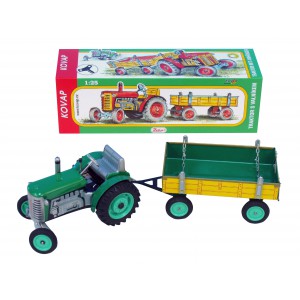 Obrázek Traktor ZETOR a valník, Kovap - zelený