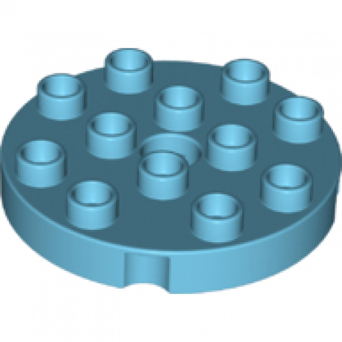 LEGO® DUPLO® - Podložka kulatá 4x4 s rotačním konektorem, Světle modrá - Cena : 30,- Kč s dph 
