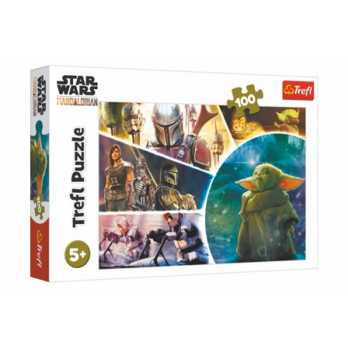 Obrázek Puzzle Star Wars/The Mandalorian 100 dílků 41x27,5cm v krabici 29x19x4cm