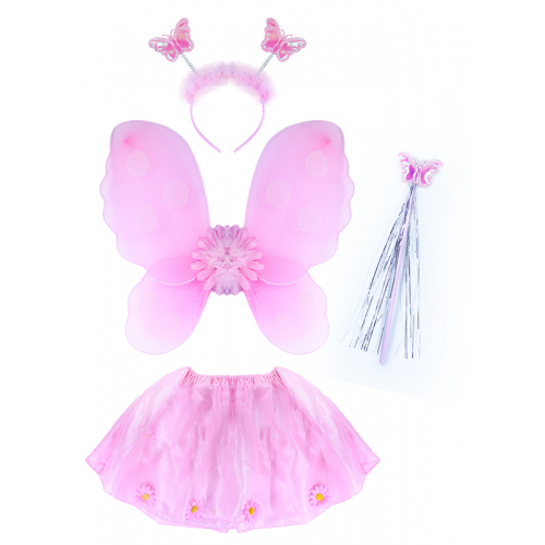 karnevalový kostým květinka s křídly, 4 ks