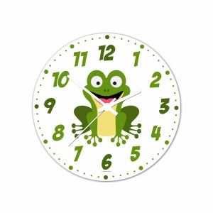 Obrázek Nástěnné hodiny Veselá zvířátka - Žabička 30cm