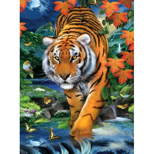 Obrázek Malování podle čísel 22x30 cm - Tygr