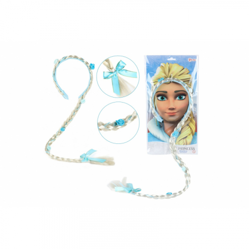 Čelenka s copem Ledová princezna na kartě v sáčku karneval