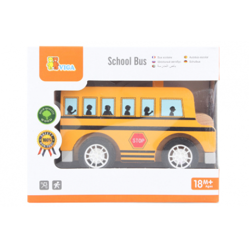 Obrázek Dřevěný školní autobus