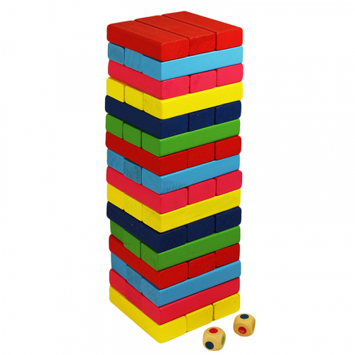 hra věž Jenga barevná, dřevo - Cena : 130,- Kč s dph 
