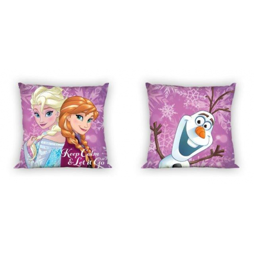 Polštář Disney Frozen - Anna, Elza a Olaf - 40x40 cm