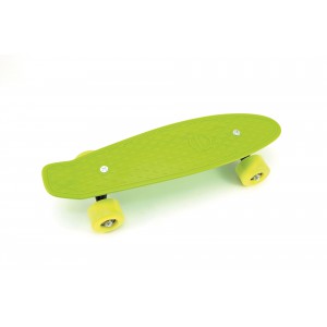 Obrázek Skateboard - pennyboard 43cm, nosnost 60kg plastové osy, zelená, žlutá kola