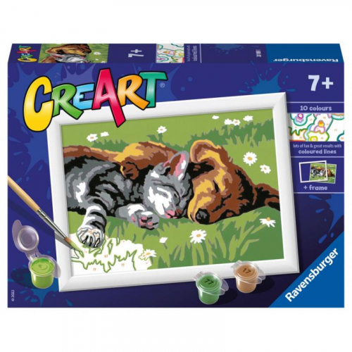 Obrázek CreArt Spící pes a kočka