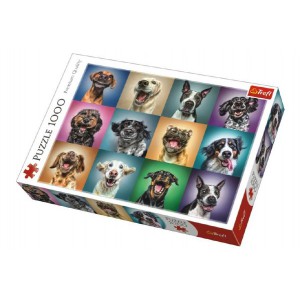 Obrázek Puzzle Legrační psí portréty 1000 dílků 68,3x48cm v krabici 40x27x6cm