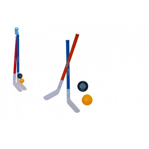 Hokejka pozemní 2ks plast 72cm + florbalový míček + puk v síťce - Cena : 127,- Kč s dph 