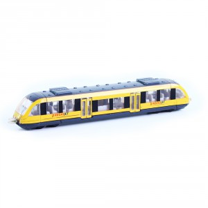 Obrázek vlak žlutý RegioJet regionální kov/plast