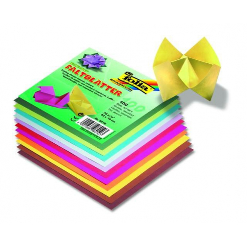 Obrázek Papíry na skládání Origami, 100 listů, 15x15 cm, 70g – mix barev
