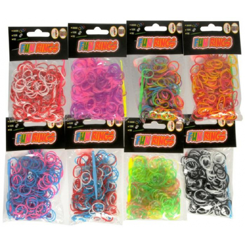 Obrázek Udělej si svůj náramek - gumičky na pletení gumové - mix barev 300ks