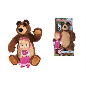 Obrázek Máša a medvěd Set Míša plyšový 43cm a panenka Máša 23cm