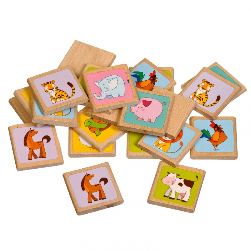 Lucy & Leo Zvířátka - dřevěné dětské pexeso 24 kartiček