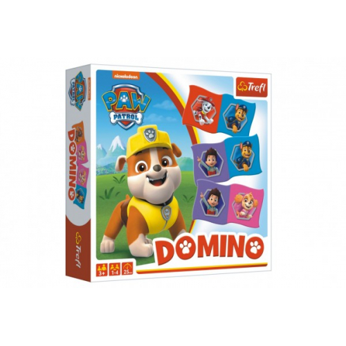Obrázek Domino papírové Paw Patrol/Tlapková patrola 28 kartiček společenská hra v krabici 20x20x5cm