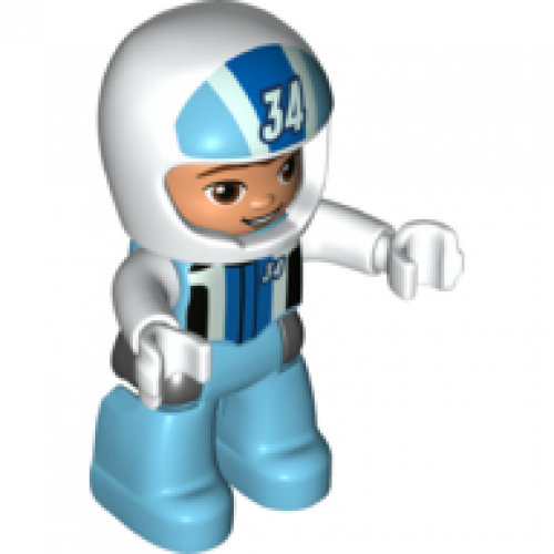 Obrázek LEGO<sup><small>®</small></sup> DUPLO<sup><small>®</small></sup> - Dospělá figurka č. 136, Světle modrá
