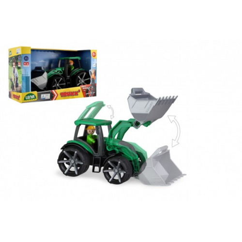 Obrázek Auto Truxx 2 traktor se lžící plast 32cm s figurkou v krabici 37x22x16cm 24m+