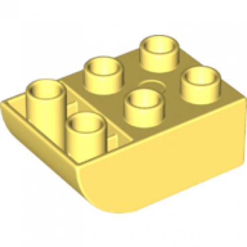Obrázek LEGO<sup><small>®</small></sup> DUPLO<sup><small>®</small></sup> - Kostička 2x3 Obrácený Oblouk, studená žlutá