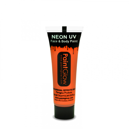 Obrázek Barvy na obličej UV neon 13 ml - oranžová (UV orange)