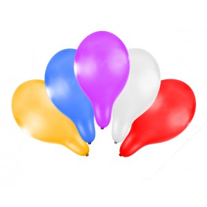 Obrázek balónek nafukovací 30 cm metalický 5 ks v sáčku
