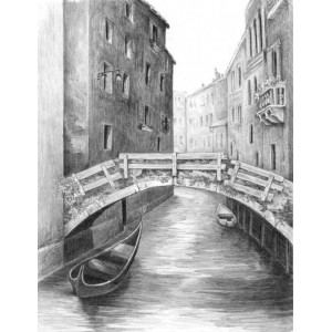 Obrázek Malování SKICOVACÍMI TUŽKAMI-Benátský most