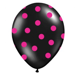 Obrázek balónek nafukovací 30 cm s potiskem černý 1 ks