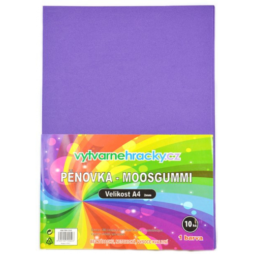 Obrázek Pěnovka- fialová, 10 ks, A4 - cca 2 mm