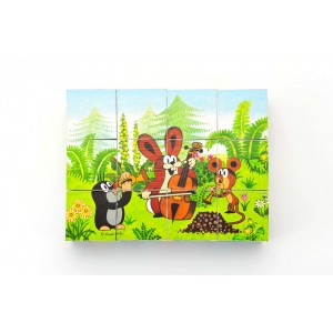 Obrázek Kostky kubus Krtek a přátelé dřevo 12ks  22x17x4cm