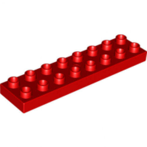 LEGO® DUPLO® - LEGO® DUPLO® - Podložka 2x8, Světle červená - Cena : 43,- Kč s dph 