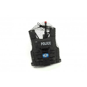 Obrázek Sada policejní pistole a přilba s doplňky plast 38cm