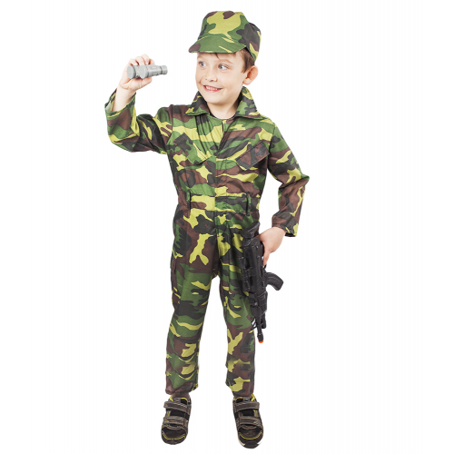 Obrázek karnevalový kostým ARMY - voják, dětský, vel. S