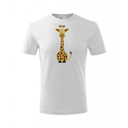 Obrázek Dětské Tričko Classic New - Veselá zvířátka - Žirafa, vel. 6 let , bílá