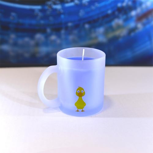 Obrázek Vonná svíčka Veselá zvířátka - Kačenka - modrá, vanilka