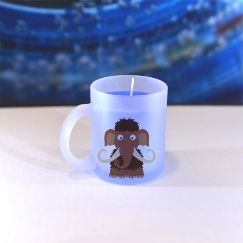 Obrázek Vonná svíčka Veselá zvířátka - Mamut - modrá, vanilka