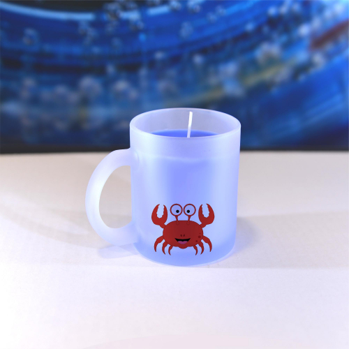 Obrázek Vonná svíčka Veselá zvířátka - Krabík - modrá, vanilka