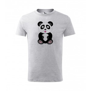 Obrázek Dětské Tričko Classic New - Veselá zvířátka - Panda, vel. 6 let , šedý melír