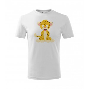 Obrázek Dětské Tričko Classic New - Veselá zvířátka - Leopard, vel. 6 let , bílá