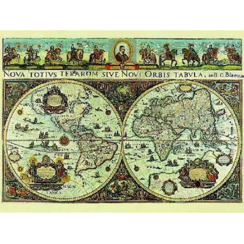 Puzzle Historick mapa svta 1665 - 3000 dlk - Cena : 639,- K s dph 
