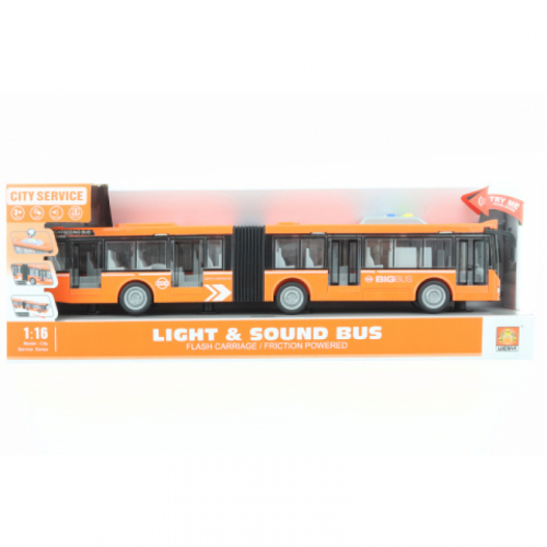 Obrázek Autobus kloubový oranžový na baterie