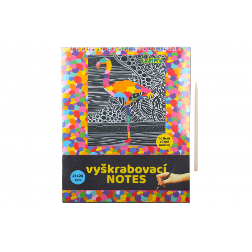 Obrzek krabac/Vykrabovac notes 10 list v sku 14x20cm