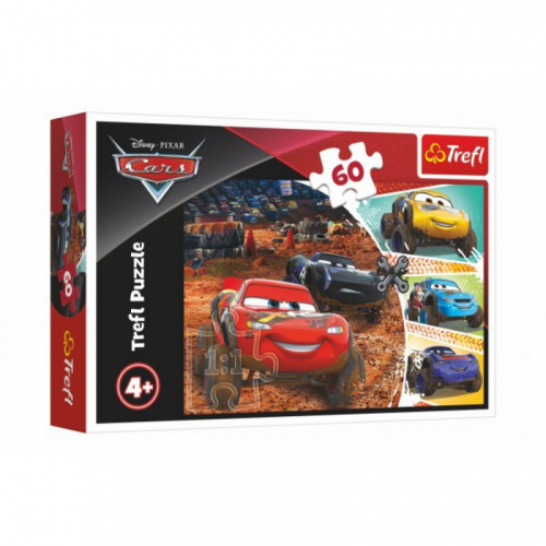 Obrzek Puzzle Disney Cars 3/McQueen s pteli 33x22cm 60 dlk v krabici 21x14x4cm