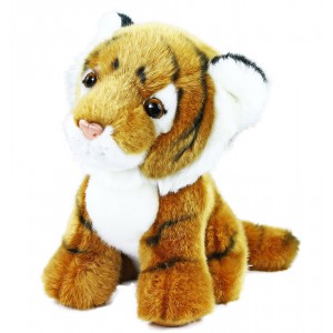 Obrázek plyšový tygr sedící, 18 cm