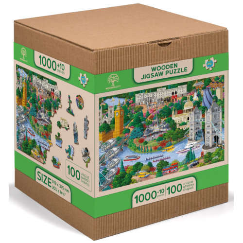 Obrázek Dřevěné puzzle - Pamětihodnosti Londýna XL1010 dílků
