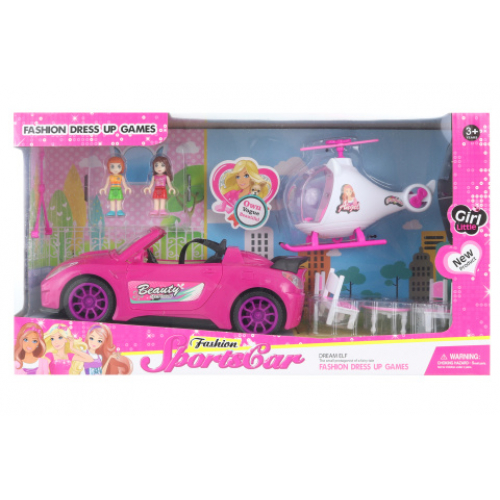 Obrázek Auto pro panenky s vrtulníkem
