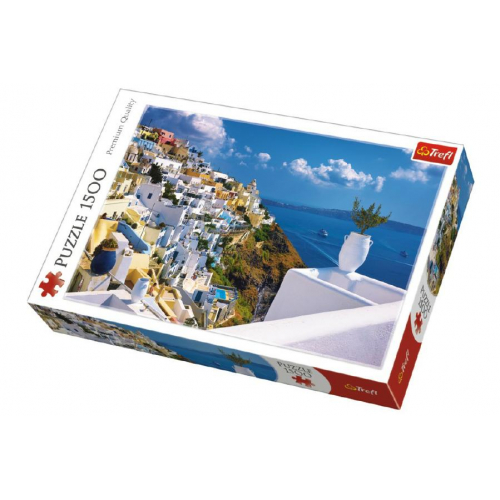Puzzle Ostrov Santorini, ecko 1500 dlk 85x58cm - Cena : 183,- K s dph 