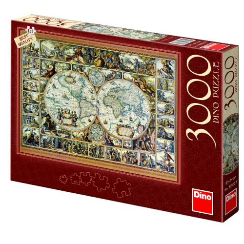 Puzzle Historick Mapa - 3000 dlk - Cena : 399,- K s dph 