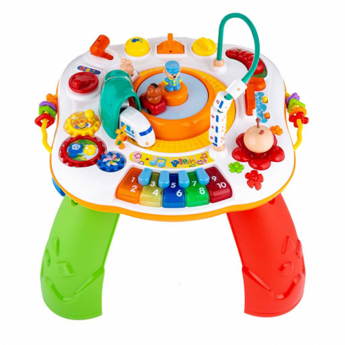 Obrázek Mluvící a hrající interaktivní stoleček New Baby s jezdícím vláčkem CZ/SK
